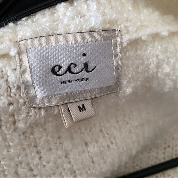 eci Teddy Cardigan Blazer Sweater SZ M (fits like a small) - Picture 8 of 9